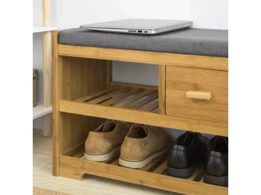 Étagère à Chaussures Avec Tiroir, Banquette Siège Pour Chausser, FSR75-N -Meilleur Meubles Magasin meuble de rangement 19206339