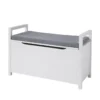 Banc De Rangement Meuble Bas Entrée Avec Coussin Rembourré,Rangement Jouets Pour Enfants, FSR76-W -Meilleur Meubles Magasin meuble de rangement 19206351