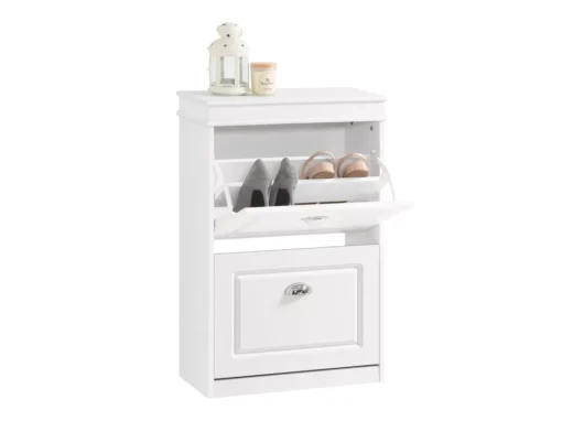 Meuble De Rangement à Chaussures Armoire à Chaussures Commode à Chaussures 2 Abattants, FSR78-W -Meilleur Meubles Magasin meuble de rangement 19207129