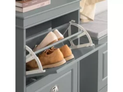 Meuble De Rangement À Chaussures 2 Abattants Meuble D'entrée Coffre RangementGris, Fsr78-hg -Meilleur Meubles Magasin meuble de rangement 19207159