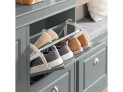Armoire À Chaussures 4 Abattants Meuble D'entrée Pour Chaussures, Gris, Fsr79-hg -Meilleur Meubles Magasin meuble de rangement 19207173