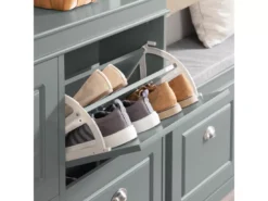 Armoire À Chaussures 4 Abattants Meuble D'entrée Pour Chaussures, Gris, Fsr79-hg -Meilleur Meubles Magasin meuble de rangement 19207177