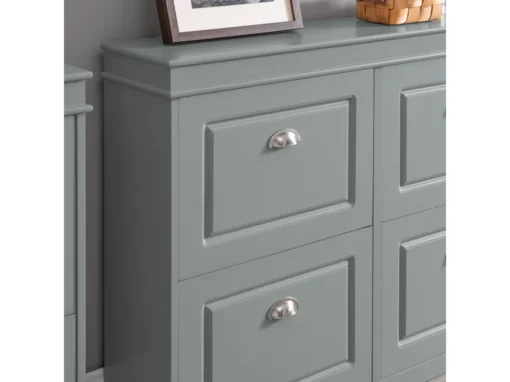 Armoire À Chaussures 4 Abattants Meuble D'entrée Pour Chaussures, Gris, Fsr79-hg -Meilleur Meubles Magasin meuble de rangement 19207179