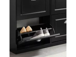 Meuble De Rangement à Chaussures Armoire à Chaussures Commode à Chaussures 4 Abattants, FSR79-SCH -Meilleur Meubles Magasin meuble de rangement 19207201