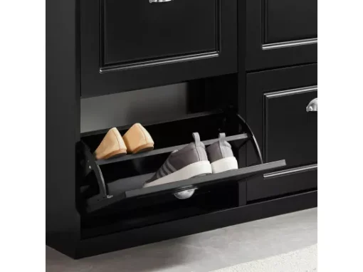 Meuble De Rangement à Chaussures Armoire à Chaussures Commode à Chaussures 4 Abattants, FSR79-SCH -Meilleur Meubles Magasin meuble de rangement 19207201