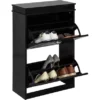 Meuble De Rangement à Chaussures Armoire à Chaussures Commode à Chaussures 2 Abattants, FSR78-SCH -Meilleur Meubles Magasin meuble de rangement 19207203