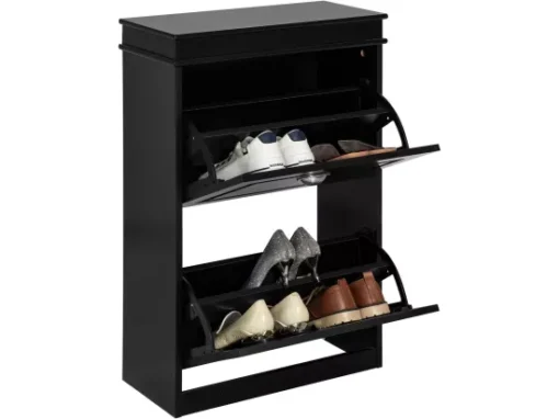 Meuble De Rangement à Chaussures Armoire à Chaussures Commode à Chaussures 2 Abattants, FSR78-SCH -Meilleur Meubles Magasin meuble de rangement 19207203