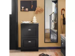 Meuble De Rangement à Chaussures Armoire à Chaussures Commode à Chaussures 2 Abattants, FSR78-SCH -Meilleur Meubles Magasin meuble de rangement 19207211