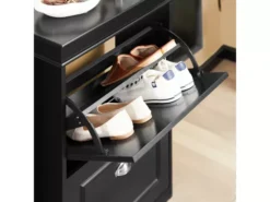 Meuble De Rangement à Chaussures Armoire à Chaussures Commode à Chaussures 2 Abattants, FSR78-SCH -Meilleur Meubles Magasin meuble de rangement 19207219