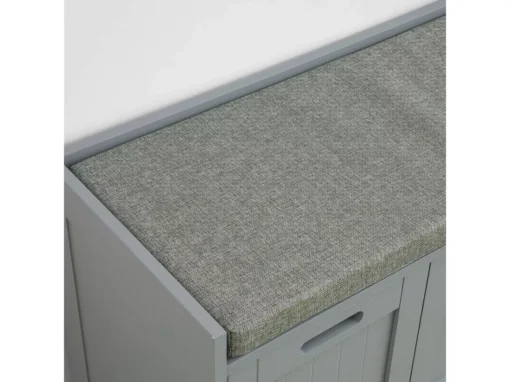Banc De Rangement Avec Coussin Rembourré Meuble D'Entrée Coffre Commode à Chaussures, FSR80-SG -Meilleur Meubles Magasin meuble de rangement 19306297