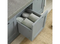 Banc De Rangement Avec Coussin Rembourré Meuble D'Entrée Coffre Commode à Chaussures, FSR80-SG -Meilleur Meubles Magasin meuble de rangement 19306299