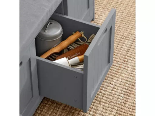 Banc De Rangement Avec Coussin Rembourré Meuble D'Entrée Coffre Commode à Chaussures, FSR80-SG -Meilleur Meubles Magasin meuble de rangement 19306301