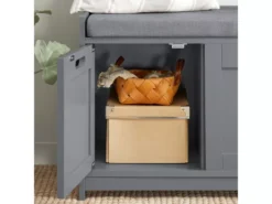 Banc De Rangement Avec Coussin Rembourré Meuble D'Entrée Coffre Commode à Chaussures, FSR80-SG -Meilleur Meubles Magasin meuble de rangement 19306303