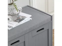 Banc De Rangement Avec Coussin Rembourré Meuble D'Entrée Coffre Commode à Chaussures, FSR80-SG -Meilleur Meubles Magasin meuble de rangement 19306305