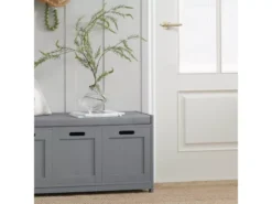 Banc De Rangement Avec Coussin Rembourré Meuble D'Entrée Coffre Commode à Chaussures, FSR80-SG -Meilleur Meubles Magasin meuble de rangement 19306309