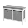 Banc De Rangement Avec 2 Paniers Et Coussin Rembourré, FSR81-HG -Meilleur Meubles Magasin meuble de rangement 19306515