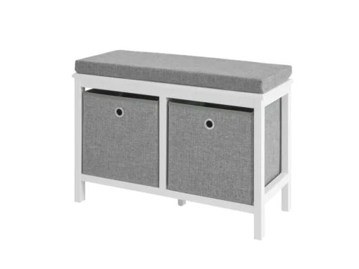 Banc De Rangement Avec 2 Paniers Et Coussin Rembourré, FSR81-HG -Meilleur Meubles Magasin meuble de rangement 19306515