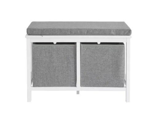 Banc De Rangement Avec 2 Paniers Et Coussin Rembourré, FSR81-HG -Meilleur Meubles Magasin meuble de rangement 19306519