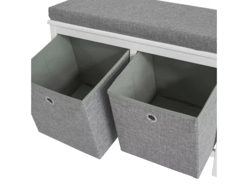 Banc De Rangement Avec 2 Paniers Et Coussin Rembourré, FSR81-HG -Meilleur Meubles Magasin meuble de rangement 19306521
