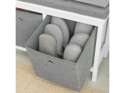 Banc De Rangement Avec 2 Paniers Et Coussin Rembourré, FSR81-HG -Meilleur Meubles Magasin meuble de rangement 19306525
