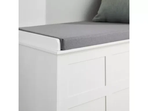 Banc De Rangement Avec Coussin Rembourré Meuble Bas Entrée Commode à Chaussure Banquette, FSR86-W -Meilleur Meubles Magasin meuble de rangement 19307099