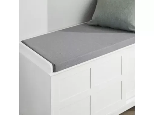 Banc De Rangement Avec Coussin Rembourré Meuble Bas Entrée Commode à Chaussure Banquette, FSR86-W -Meilleur Meubles Magasin meuble de rangement 19307107