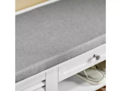 Banc De Rangement Avec Coussin Rembourré Meuble Bas Avec 1 Tiroirs, 2 Portes Et 2 Etagères, Fsr83-w -Meilleur Meubles Magasin meuble de rangement 19307139