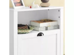 Meuble à Chaussures Armoire à Chaussures Commode à Chaussures 2 Abattants Meuble D'entrée, FSR87-K-W -Meilleur Meubles Magasin meuble de rangement 19307159
