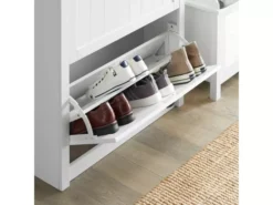 Meuble De Rangement à Chaussures Armoire à Chaussures Commode à Chaussures 2 Abattants, FSR87-W -Meilleur Meubles Magasin meuble de rangement 19307461