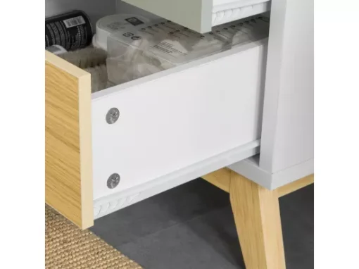 Banc De Rangement Meuble D'entrée Avec Coussin Rembourré, 2 Tiroirs Et 1 Porte, Fsr92-w -Meilleur Meubles Magasin meuble de rangement 19307567