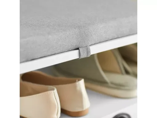 Banc à Chaussures Meuble Entrée Meuble Chaussures Commode à Chaussures Avec Coussin Assise, FSR90-W -Meilleur Meubles Magasin meuble de rangement 19307583