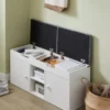 Banc À Chaussures Meuble Entrée Meuble Chaussures Commode À Chaussures Coussin Rembourré, Fsr96-w -Meilleur Meubles Magasin meuble de rangement 19307831