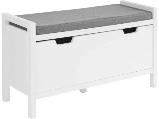 Banc à Chaussures Meuble Entrée Meuble Chaussures Commode à Chaussures Avec Coussin, FSR97-W -Meilleur Meubles Magasin meuble de rangement 19307851