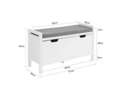 Banc à Chaussures Meuble Entrée Meuble Chaussures Commode à Chaussures Avec Coussin, FSR97-W -Meilleur Meubles Magasin meuble de rangement 19307855