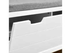 Banc à Chaussures Meuble Entrée Meuble Chaussures Commode à Chaussures Avec Coussin, FSR97-W -Meilleur Meubles Magasin meuble de rangement 19307863