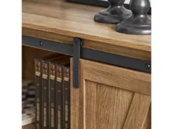 Commode Meuble Bas Buffet Avec Porte De Grange Coulissante Armoire À Chaussures , Fsb60-br -Meilleur Meubles Magasin meuble de rangement 19405033