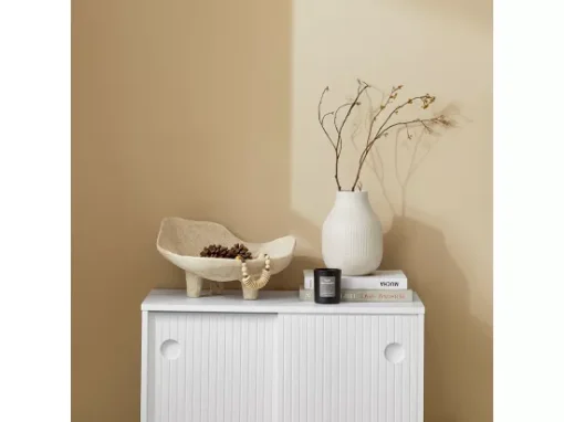 SoBuy Meuble D'entrée, Meuble De Rangement, Buffet Avec Porte Coulissante En Verre, Commode à Chaussures, Blanc, 70 X 34 X 90 Cm, FSB61-W -Meilleur Meubles Magasin meuble de rangement 19405055