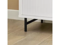 SoBuy Meuble D'entrée, Meuble De Rangement, Buffet Avec Porte Coulissante En Verre, Commode à Chaussures, Blanc, 70 X 34 X 90 Cm, FSB61-W -Meilleur Meubles Magasin meuble de rangement 19405063
