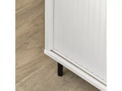 SoBuy Meuble D'entrée, Meuble De Rangement, Buffet Avec Porte Coulissante En Verre, Commode à Chaussures, Blanc, 70 X 34 X 90 Cm, FSB61-W -Meilleur Meubles Magasin meuble de rangement 19405065