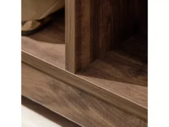 SoBuy FSR122-N Banc De Rangement, Meuble à Chaussures D'Entrée Avec Assise Coussin Rembourré, 2 Porte Vitrée Et 6 Étagères, Marron Rustique -Meilleur Meubles Magasin meuble de rangement 19408577