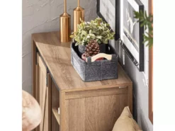 Armoire à Chaussures Commode à Chaussures Commode Avec Porte De Grange Coulissante, FSB59-BR -Meilleur Meubles Magasin meuble de rangement 22824641