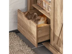 Armoire à Chaussures Commode à Chaussures Commode Avec Porte De Grange Coulissante, FSB59-BR -Meilleur Meubles Magasin meuble de rangement 22824651