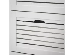SoBuy Meuble à Chaussures à 6 Abattants, Meuble De Rangement à Chaussures, Armoire à Chaussures Coffre De Rangement Avec 2 Crochets, Grande Capacité Pour Entree, Couloir, 115x30x112 Cm, FSR145-W -Meilleur Meubles Magasin meuble de rangement 23171753