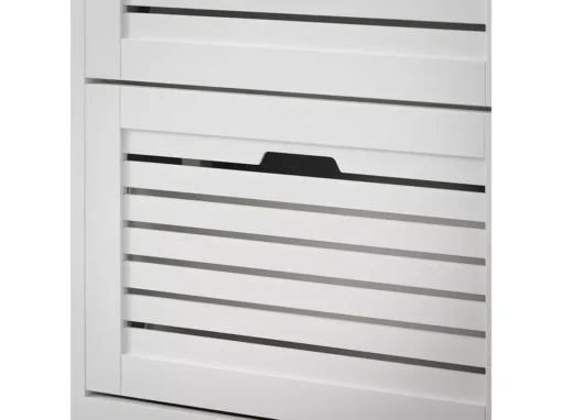 SoBuy Meuble à Chaussures à 6 Abattants, Meuble De Rangement à Chaussures, Armoire à Chaussures Coffre De Rangement Avec 2 Crochets, Grande Capacité Pour Entree, Couloir, 115x30x112 Cm, FSR145-W -Meilleur Meubles Magasin meuble de rangement 23171753