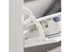 Meuble à Chaussures, Armoire à Chaussures, 2 Compartiments Ouverts Et 1 Porte Blanc, FSR111-W -Meilleur Meubles Magasin meuble de rangement 23913131