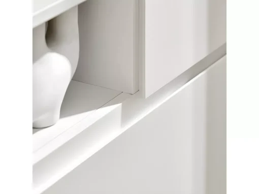 Meuble à Chaussures, Armoire à Chaussures, 2 Compartiments Ouverts Et 1 Porte Blanc, FSR111-W -Meilleur Meubles Magasin meuble de rangement 23913139