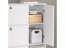 Meuble De Rangement à Chaussures Armoire à Chaussures Commode à Chaussures 3 Abattants, FSR107-W -Meilleur Meubles Magasin meuble de rangement 23918255