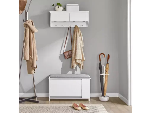Banc à Chaussures Meuble à Chaussures Avec Assise Coussin Rembourré, FSR105-W -Meilleur Meubles Magasin meuble de rangement 23918271