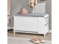 Banc à Chaussures Meuble à Chaussures Avec Assise Coussin Rembourré, FSR105-W -Meilleur Meubles Magasin meuble de rangement 23918287
