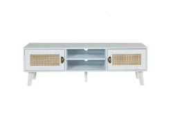 Meuble TV En MDF Blanc Et Beige PARTON -Meilleur Meubles Magasin meuble tv 16195645